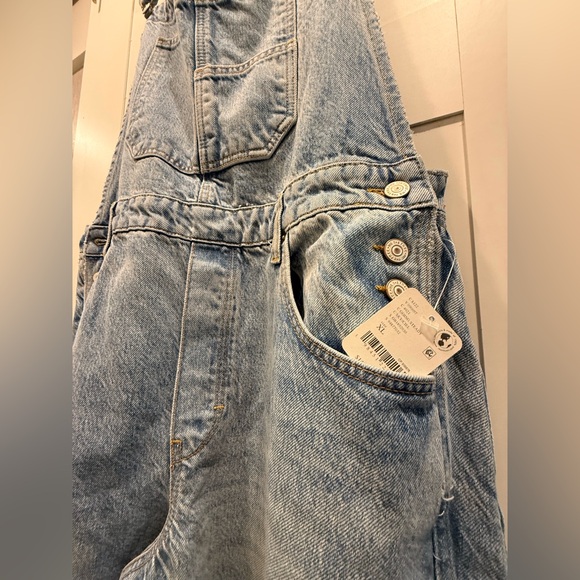 Free People NWT Good Luck Barrel Overalls, XL - Picture 6 of 13